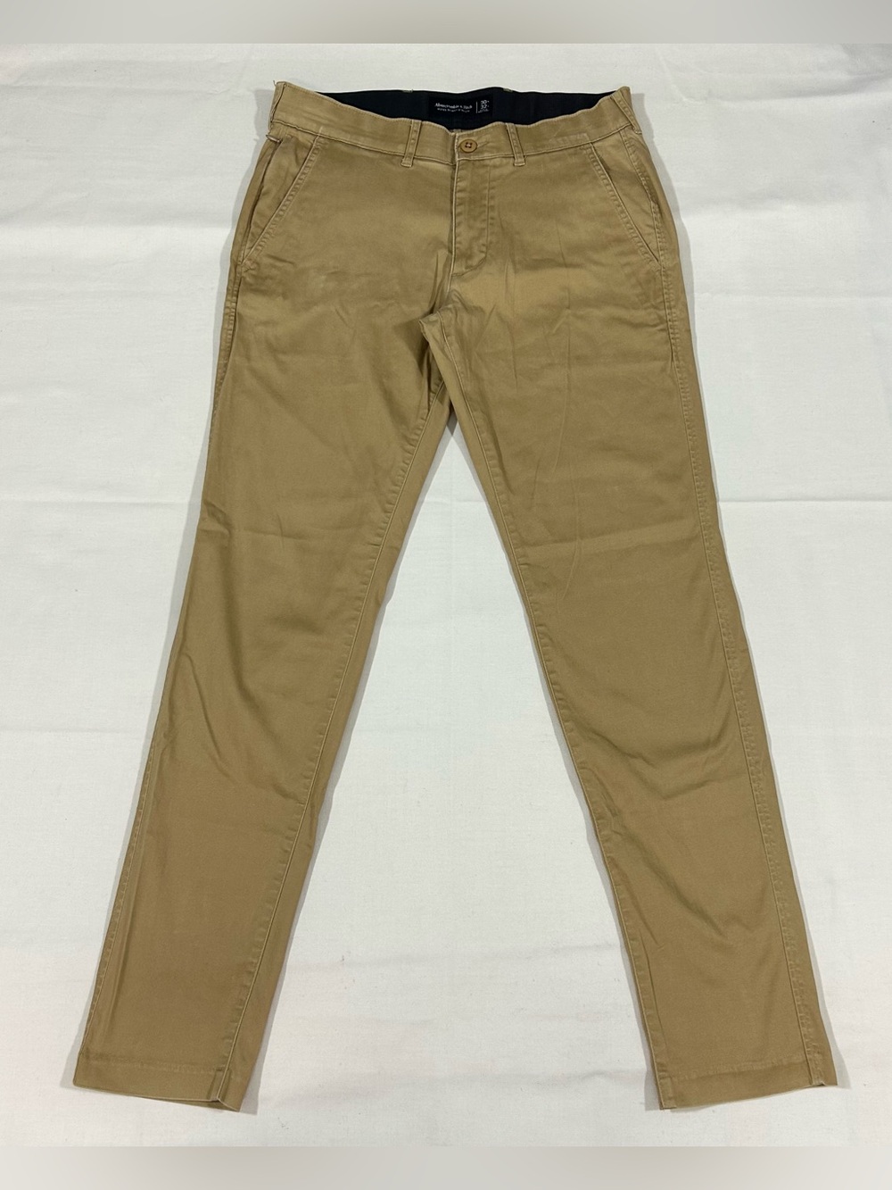 Abercrombie & Fitch Mens 30x32 Super Skinny Stretch Waist Pants Chino Tech Beige